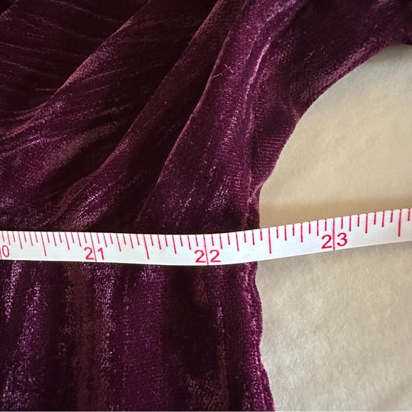 Lapis Deep Purple Velvet Blouse Large - Picture 7 of 8